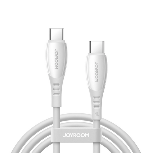 Dátový a nabíjací kábel USB-C - USB-C Joyroom S-A59 Vibrant, 60W, 1.2m, Biela