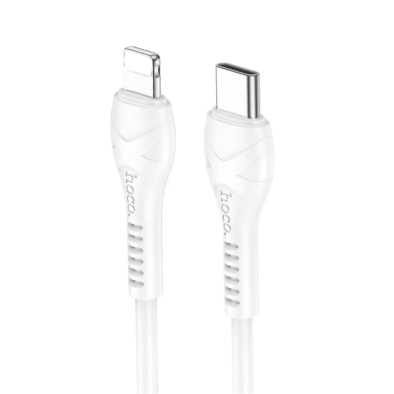 Dátový a nabíjací kábel USB-C - Lightning HOCO X37, 27W, 1m, Biely