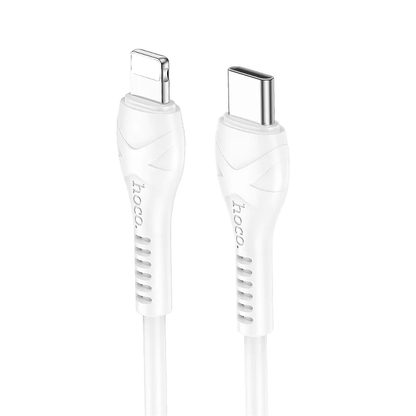Dátový a nabíjací kábel USB-C - Lightning HOCO X37, 27W, 1m, Biely