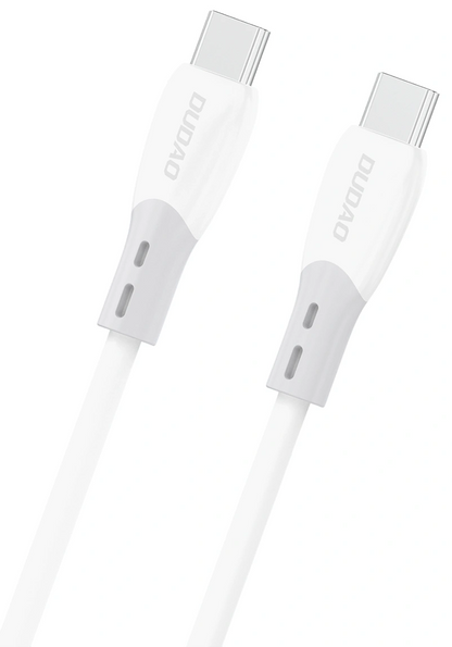 Dátový a nabíjací kábel USB-C - USB-C Dudao L25SC, 60W, 2m, Biela