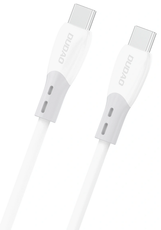 Dátový a nabíjací kábel USB-C - USB-C Dudao L25SC, 60W, 1m, Biela
