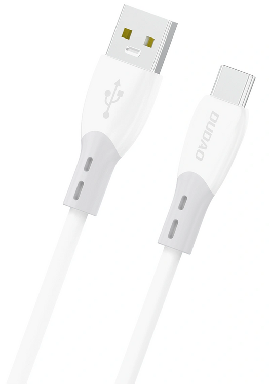 Dátový a nabíjací kábel USB-A - USB-C Dudao L25ST, 100W, 1m, Biela