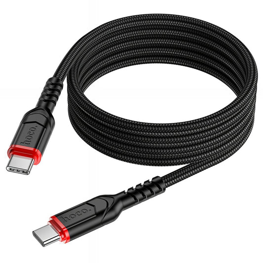 Dátový a nabíjací kábel USB-C - USB-C HOCO X59 Victory, 60W, 1m, čierny