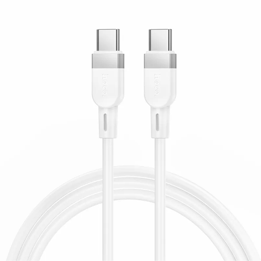 Dátový a nabíjací kábel USB-C - USB-C HOCO X109, 60W, 1m, Biela