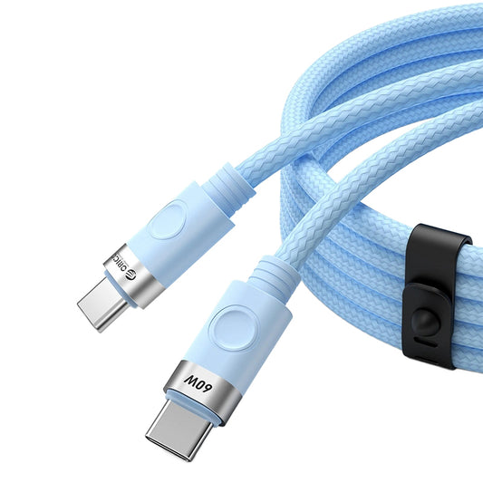 Dátový a nabíjací kábel USB-C - USB-C Orico CDX, 60W, 1m, Modrý