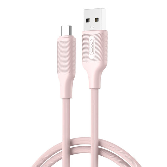 Dátový a nabíjací kábel USB-A - USB-C XO Design NB265, 18W, 1m, Ružový