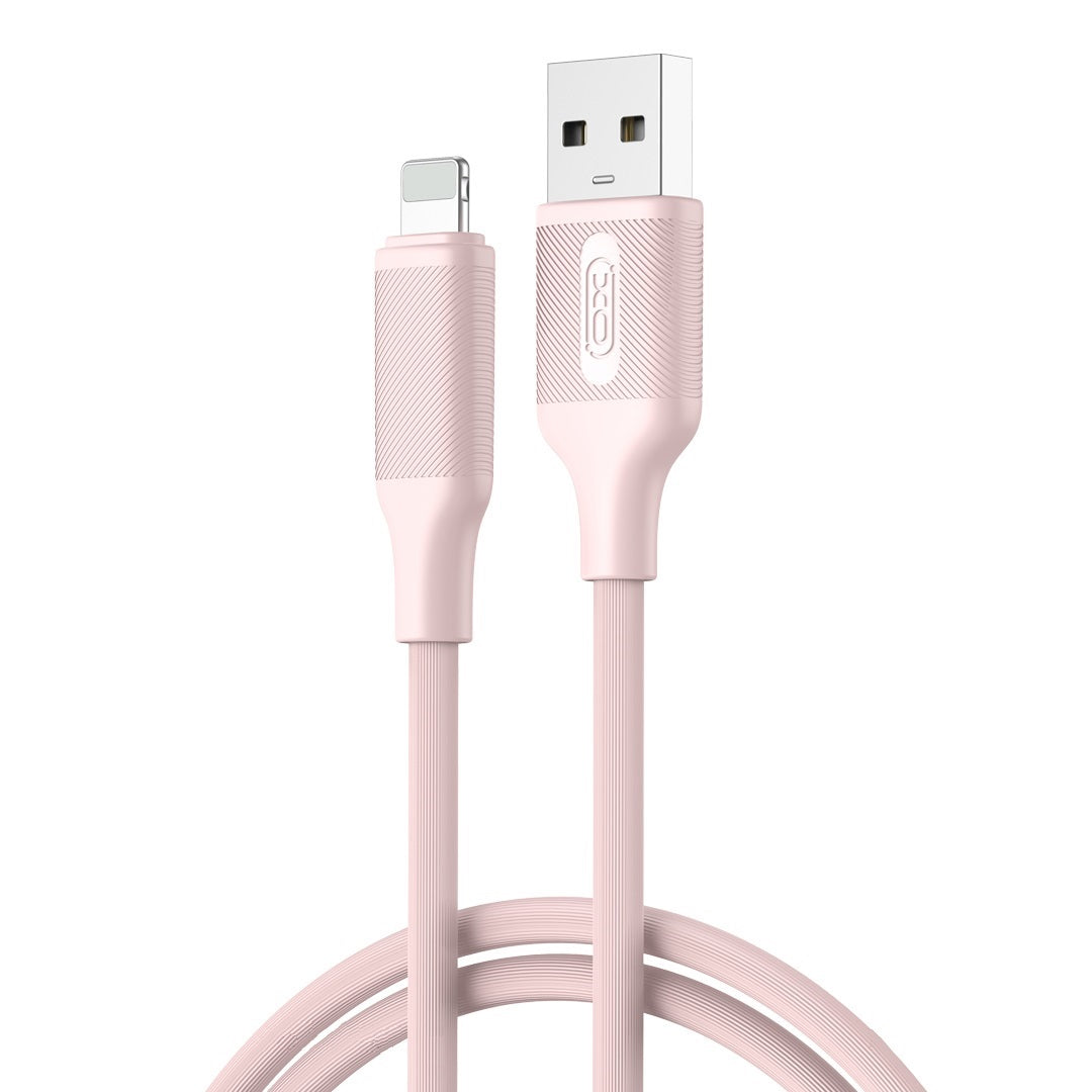 Dátový a nabíjací kábel USB-A - Lightning XO Design NB265, 12W, 1m, Ružový