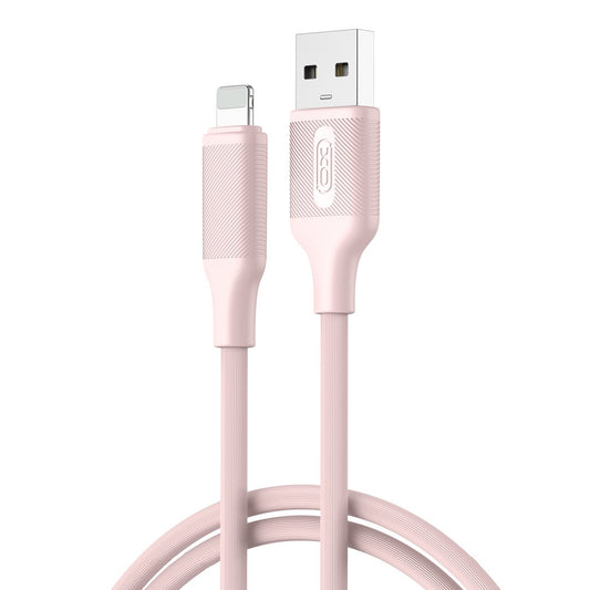 Dátový a nabíjací kábel USB-A - Lightning XO Design NB265, 12W, 1m, Ružový