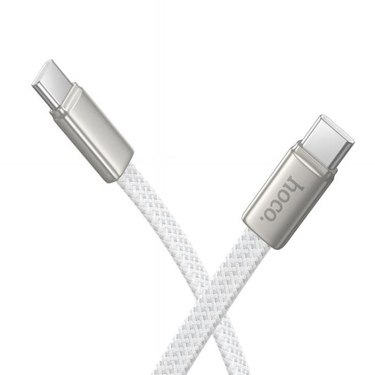 Dátový a nabíjací kábel USB-C - USB-C HOCO X125, 60W, 1m, Biela