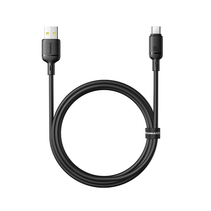 Dátový a nabíjací kábel USB-A - USB-C Baseus Silky, 100W, 1m, čierny P10377703113-00