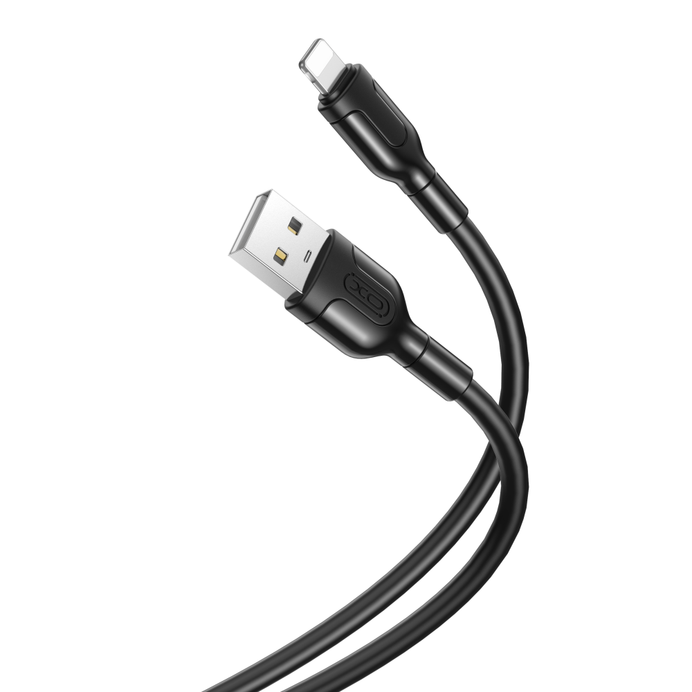 Dátový a nabíjací kábel USB-A - Lightning XO Design NB212, 18W, 1m, čierny