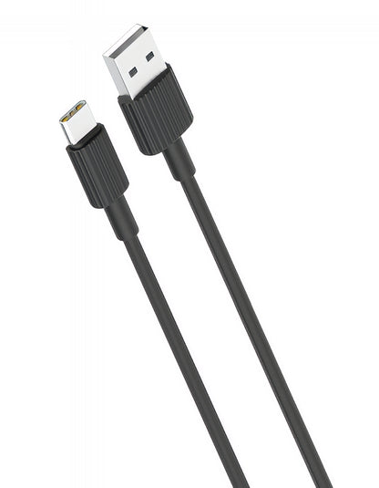 Dátový a nabíjací kábel USB-A - USB-C XO Design NB156, 18W, 1m, čierny