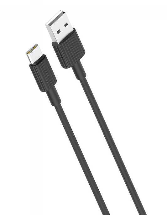 Dátový a nabíjací kábel USB-A - USB-C XO Design NB156, 18W, 1m, čierny