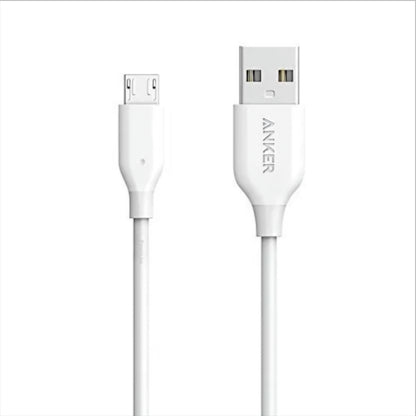 Dátový a nabíjací kábel USB-A - microUSB Anker PowerLine, 18W, 1m, Biely A8132H21