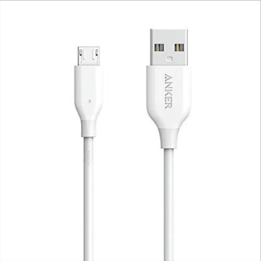Dátový a nabíjací kábel USB-A - microUSB Anker PowerLine, 18W, 1m, Biely A8132H21