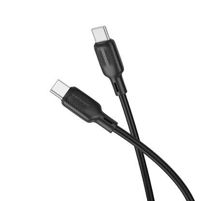 USB-C dátový a nabíjací kábel - USB-C Borofone BX113 Lenny, 60W, 1m, čierny