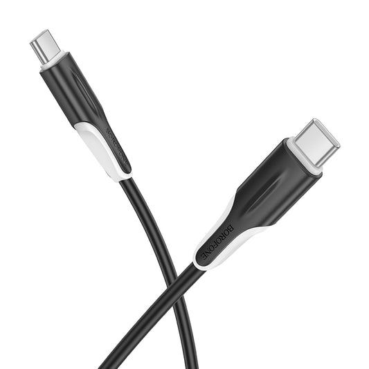 Dátový a nabíjací kábel USB-C - USB-C Borofone BX119 New, 60W, 1m, čierny