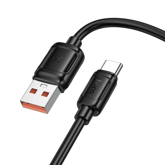 Dátový a nabíjací kábel USB-A - USB-C HOCO X115, 100W, 1m, čierny