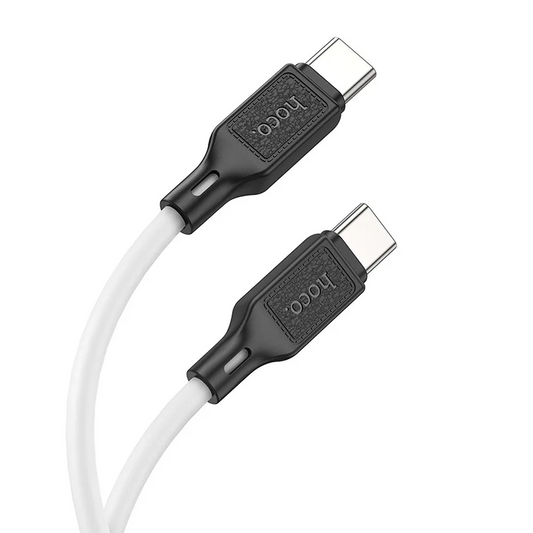 Dátový a nabíjací kábel USB-C - USB-C HOCO X90, 60W, 1m, biely