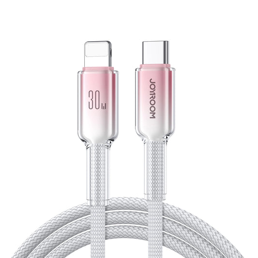 USB-C na Lightning dátový a nabíjací kábel Joyroom S-A42, 30W, 1,2m, biely