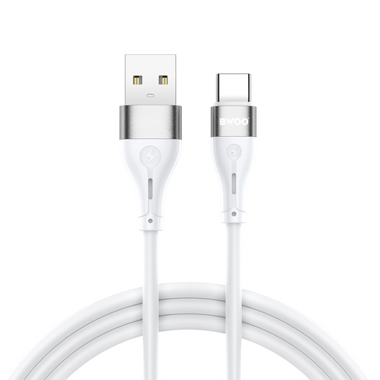 Dátový a nabíjací kábel USB-A - USB-C BWOO X280C, 15W, 1m, biely