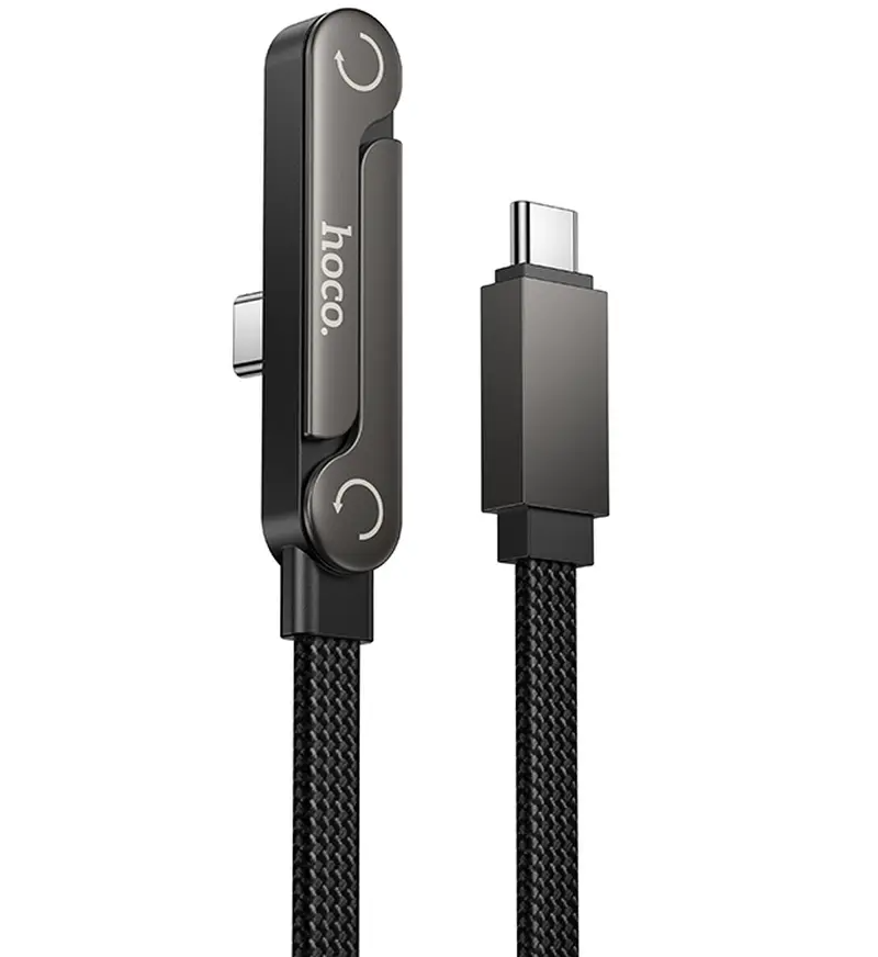 Dátový a nabíjací kábel USB-C - USB-C HOCO U150 Exquisite, 60W, 1,2m, čierny