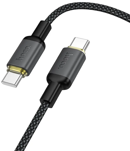 Dátový a nabíjací kábel USB-C - USB-C HOCO X128 Benefit, 60W, 1m, čierny