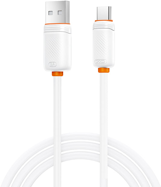 Dátový a nabíjací kábel USB-A - USB-C XO Design NB302, 18W, 1m, biely