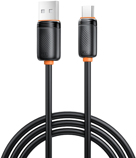 Dátový a nabíjací kábel USB-A - USB-C XO Design NB302, 18W, 1m, čierny