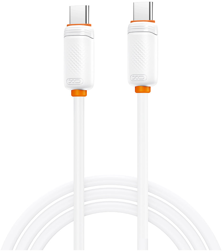 Dátový a nabíjací kábel USB-C - USB-C XO Design NB-Q302B, 60W, 1m, biely