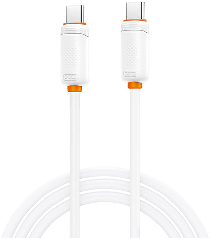 Dátový a nabíjací kábel USB-C - USB-C XO Design NB-Q302B, 60W, 1m, biely