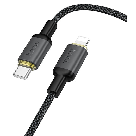 Dátový a nabíjací kábel USB-A - Lightning HOCO X128 Benefit, 10W, 1m, čierny