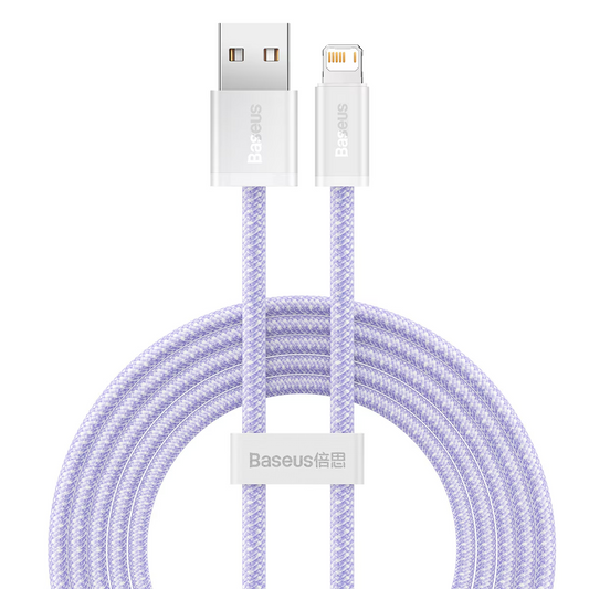 Dátový a nabíjací kábel USB-A - Lightning Baseus Dynamic Series, 18W, 2m, fialový CALD000505