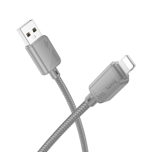 Dátový a nabíjací kábel USB-A - Lightning HOCO X113, 18W, 1m, sivý