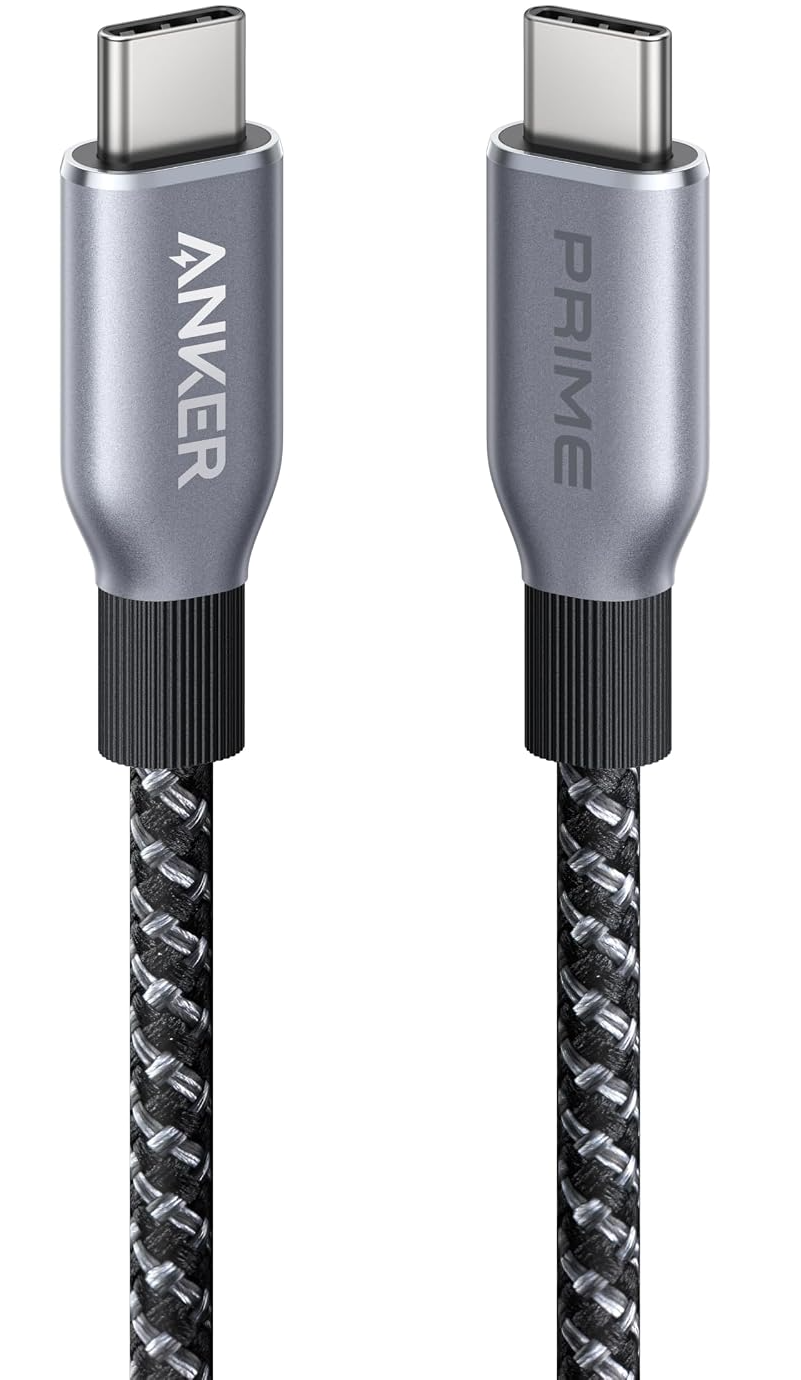 Dátový a nabíjací kábel USB-C – USB-C Anker Prime, 240 W, 0,9 m, čierny A88E2011
