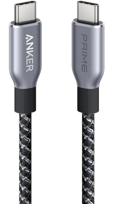 Dátový a nabíjací kábel USB-C – USB-C Anker Prime, 240 W, 0,9 m, čierny A88E2011
