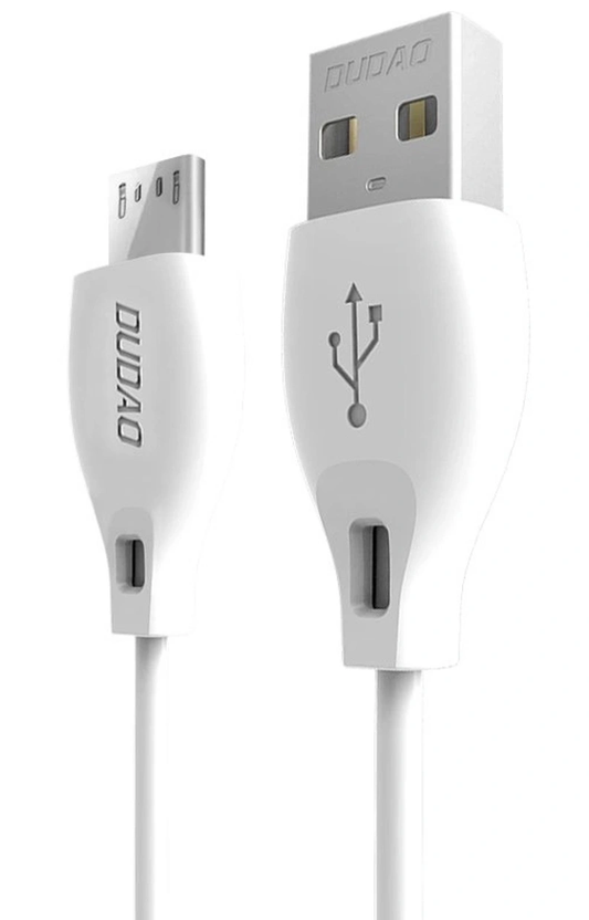 Dátový a nabíjací kábel USB-A - microUSB Dudao L4M, 18W, 1m, biely