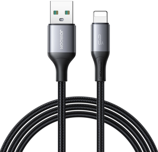 Dátový a nabíjací kábel USB-A - Lightning Joyroom S-A28 Flash, 18W, 1m, čierny