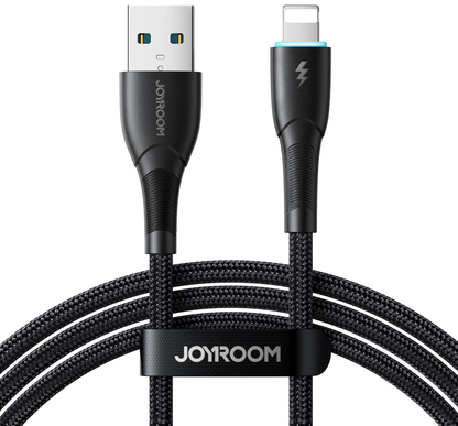 Dátový a nabíjací kábel USB-A – Lightning Joyroom SA32-AL3, 18 W, 1 m, čierny