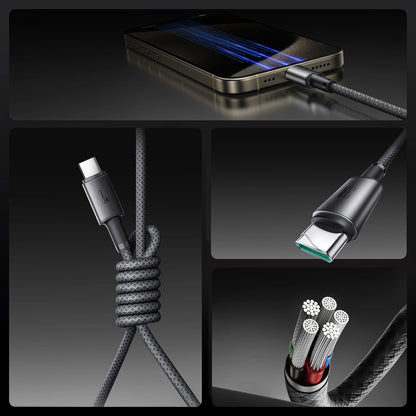 Dátový a nabíjací kábel USB-A - USB-C Joyroom S-A50, 60W, 1.2m, Sivý