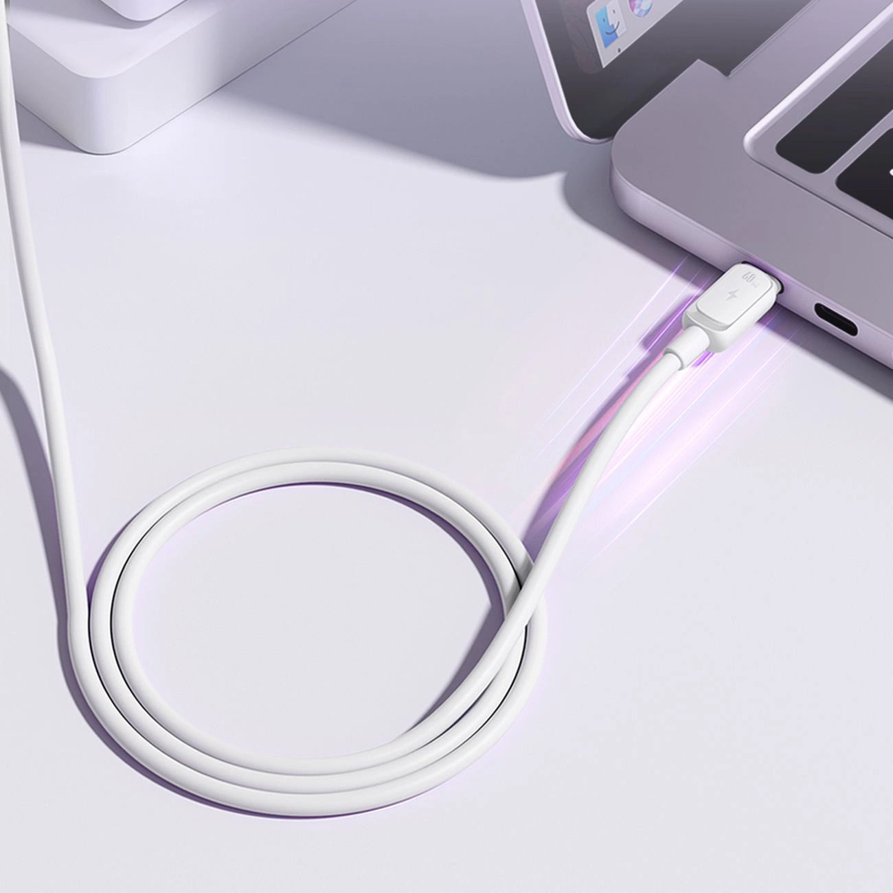 Dátový a nabíjací kábel USB-C - USB-C Joyroom S-A14, 60W, 1.2m, Biela