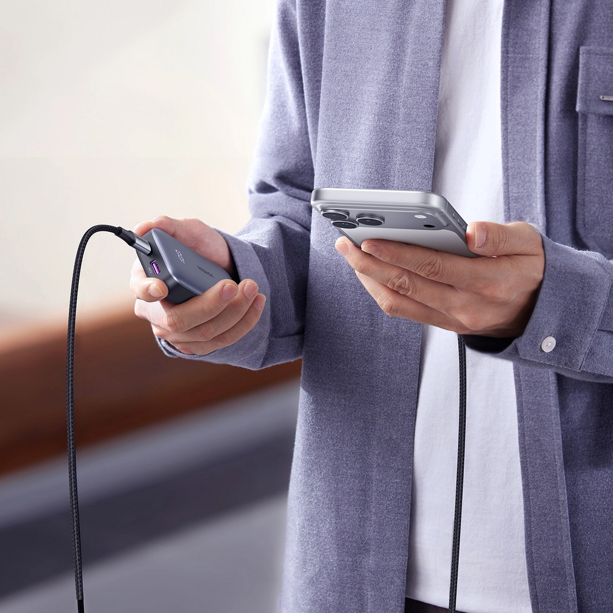 Dátový a nabíjací kábel USB-C - USB-C UGREEN, 100W, 2m, čierny