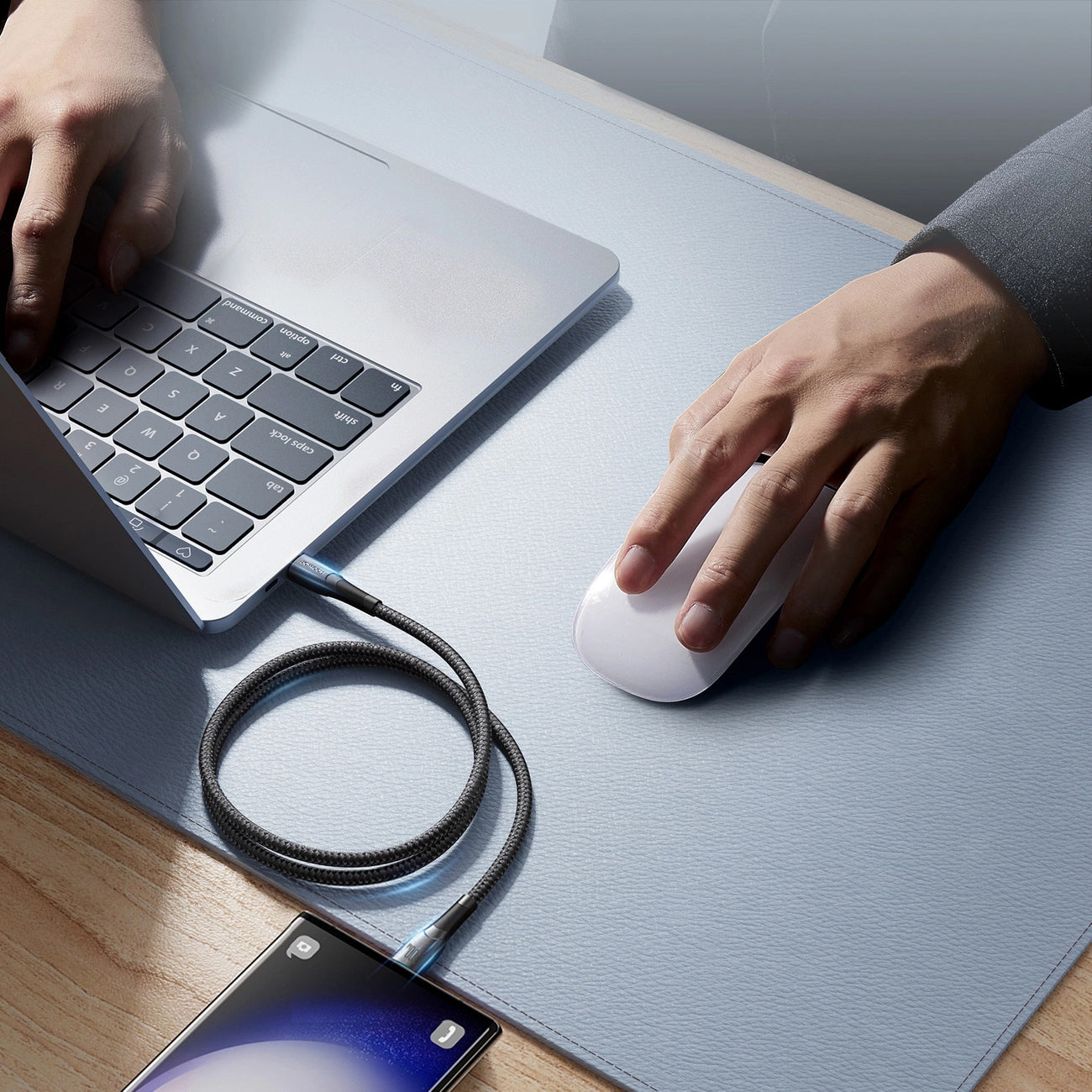 Dátový a nabíjací kábel USB-A - USB-C Joyroom S-A32, 100W, 1m, čierny