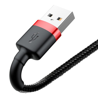 Dátový a nabíjací kábel USB-A - Lightning Baseus Cafule, 18W, 3m, Červený CALKLF-R91