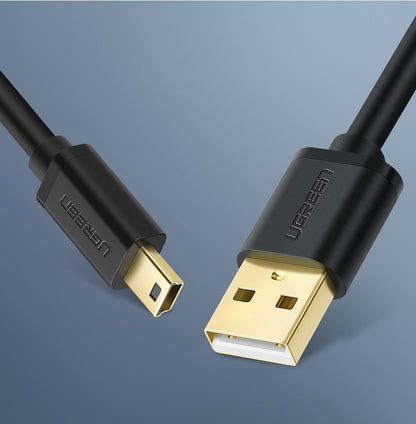Dátový a nabíjací kábel USB-A - miniUSB UGREEN US132, 2m, čierny