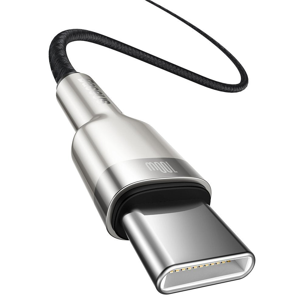 Dátový a nabíjací kábel USB-C - USB-C Baseus Cafule, 100W, 2m, Čierny CATJK-D01