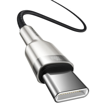 Dátový a nabíjací kábel USB-C - USB-C Baseus Cafule, 100W, 2m, Čierny CATJK-D01