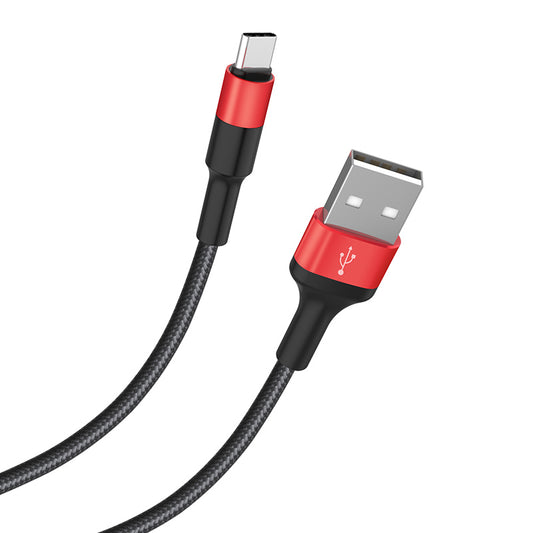 Dátový a nabíjací kábel USB-A - USB-C HOCO X26 Xpress, 18W, 1m, Čierno-červený