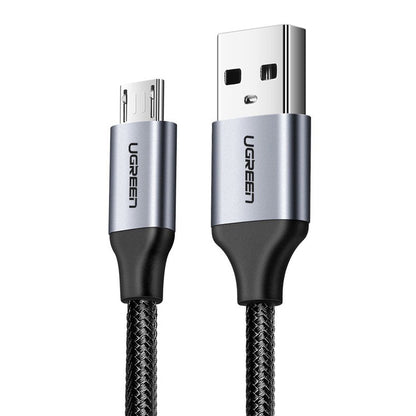 Dátový a nabíjací kábel USB-A - microUSB UGREEN US290, 18W, 2m, čierny
