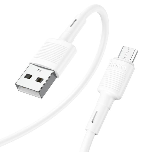 Dátový a nabíjací kábel USB-A - microUSB HOCO X83 Victory, 18W, 1m, Biela